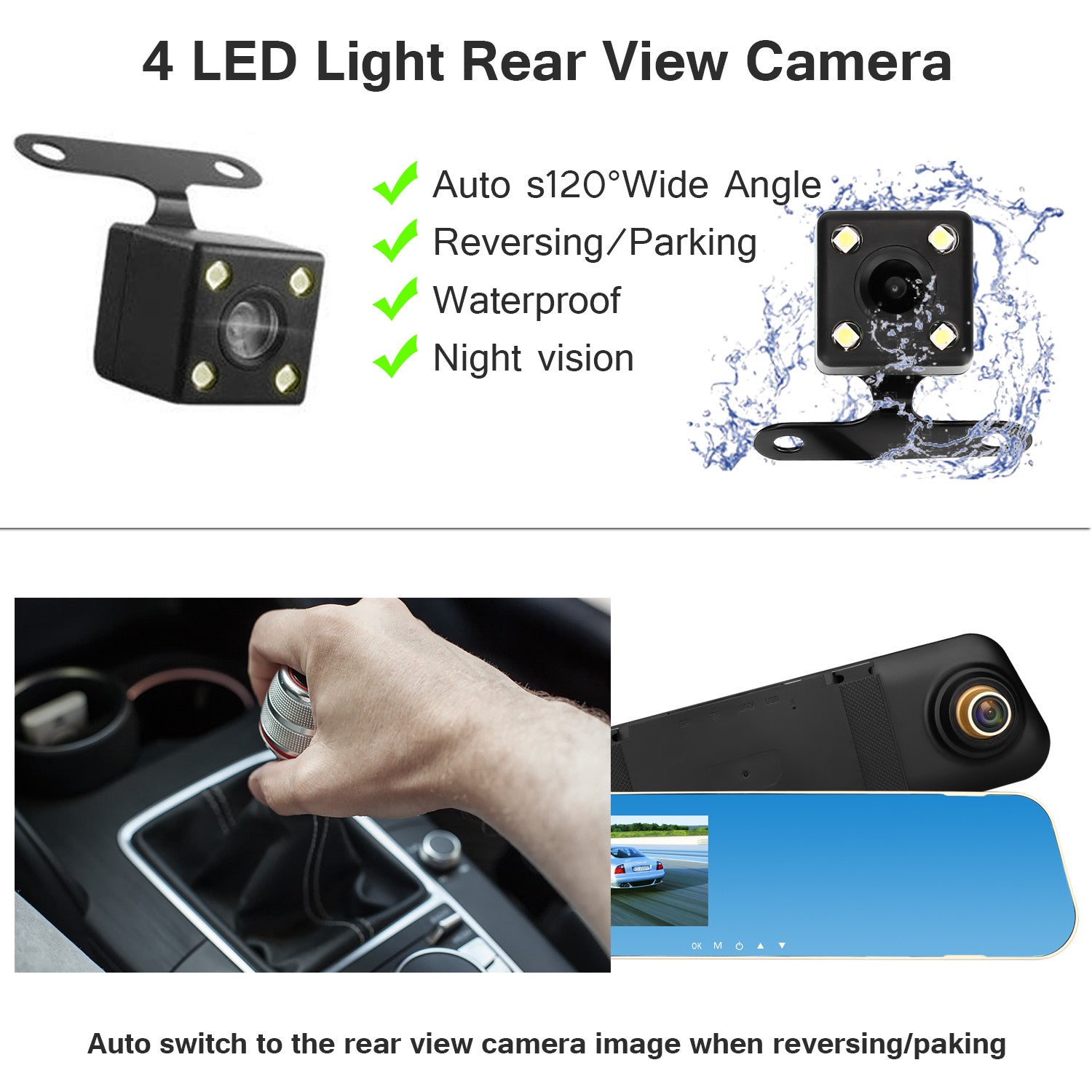 1080P HD Car Dash Camera Dual Cam Vehicle Front