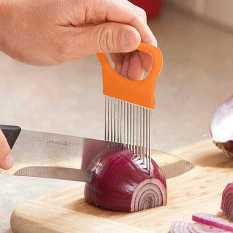 2019 New Kitchen Gadgets Onion Slicer Tomato Vegetables Safe Fork vegetables Slicing Cutting Tools