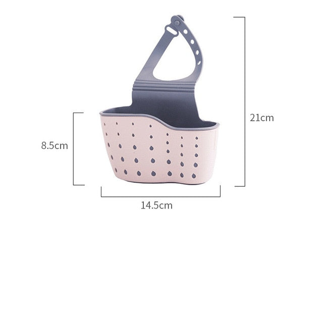 1Pcs Kitchen Accessories Utensils Organizer Adjustable Snap Sink Soap Sponge Holder Kitchen Hanging Drain Basket Kitchen Gadgets